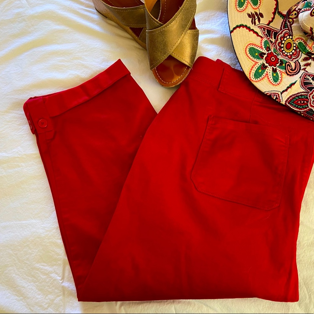Westport red convertible Capri Cargo pant 14W NWOT